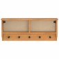 vidaXL Επίτοιχη κρεμάστρα παλτών SANDNES 87x12x35 εκ. Πεύκο μασίφ ξύλο