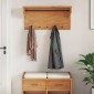 vidaXL Επίτοιχη κρεμάστρα παλτών SANDNES 87x30x42 εκ. Πεύκο μασίφ ξύλο