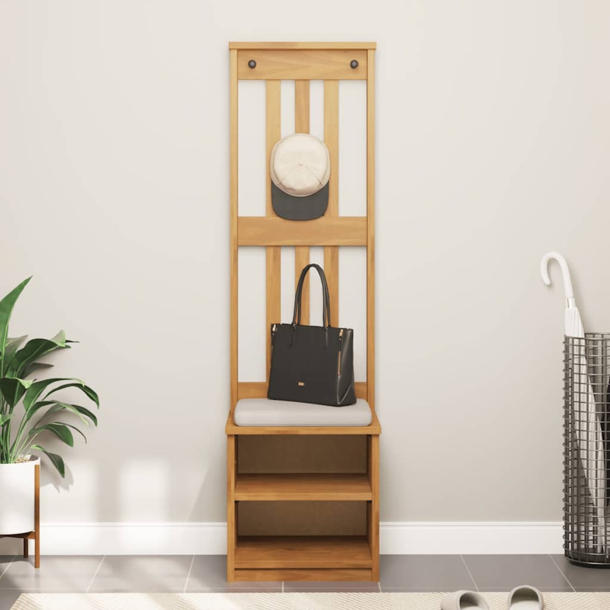vidaXL Δέντρο χωλ "SANDNES" 45x40x159,5 εκ.Πεύκο μασίφ ξύλο