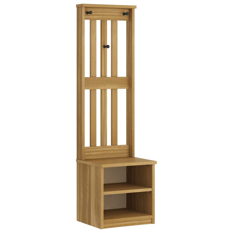 vidaXL Δέντρο χωλ "SANDNES" 45x40x159,5 εκ.Πεύκο μασίφ ξύλο