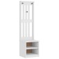 vidaXL Δέντρο χωλ SANDNES Λευκό 45x40x159,5 εκ. Πεύκο μασίφ ξύλο