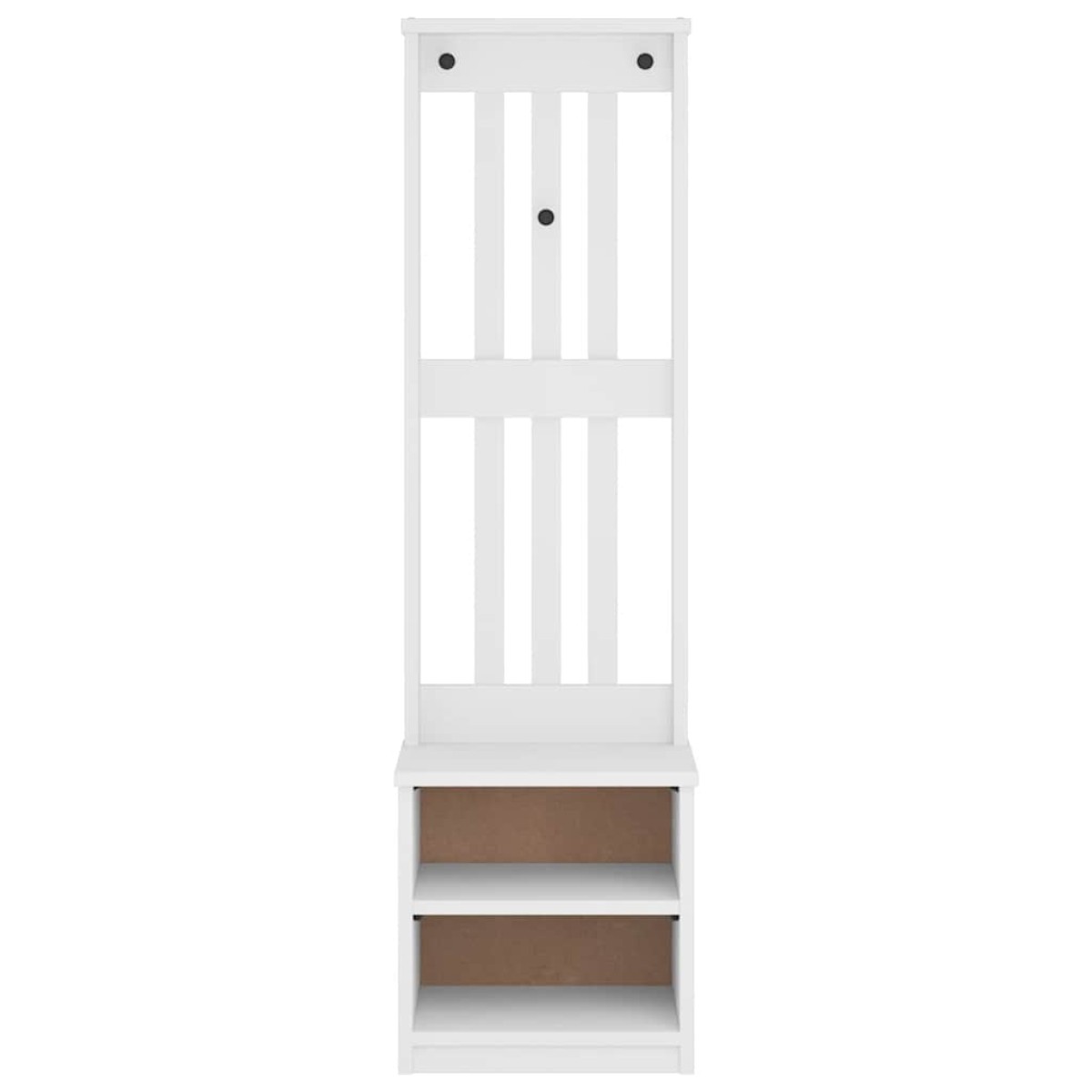 vidaXL Δέντρο χωλ SANDNES Λευκό 45x40x159,5 εκ. Πεύκο μασίφ ξύλο