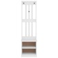 vidaXL Δέντρο χωλ SANDNES Λευκό 45x40x159,5 εκ. Πεύκο μασίφ ξύλο