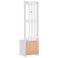 vidaXL Δέντρο χωλ SANDNES Λευκό 45x40x159,5 εκ. Πεύκο μασίφ ξύλο