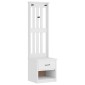 vidaXL Δέντρο χωλ SANDNES Λευκό 45x40x159,5 εκ. Πεύκο μασίφ ξύλο