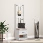 vidaXL Δέντρο χωλ SANDNES Λευκό 45x40x159,5 εκ. Πεύκο μασίφ ξύλο
