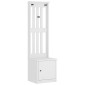 vidaXL Δέντρο χωλ SANDNES Λευκό 45x40x159,5 εκ. Πεύκο μασίφ ξύλο