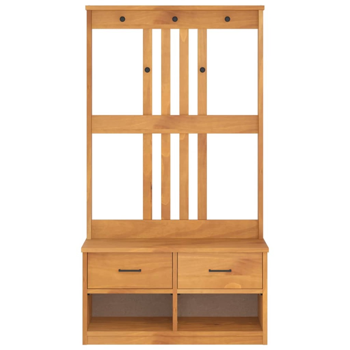 vidaXL Δέντρο χωλ "SANDNES" 87x40x159,5 εκ. Πεύκο μασίφ ξύλο