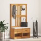 vidaXL Δέντρο χωλ "SANDNES" 87x40x159,5 εκ. Πεύκο μασίφ ξύλο