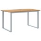 vidaXL Τραπέζι Κήπου Γκρι 140 x 80 x 75 cm Στερεό Ξύλο Ακακίας