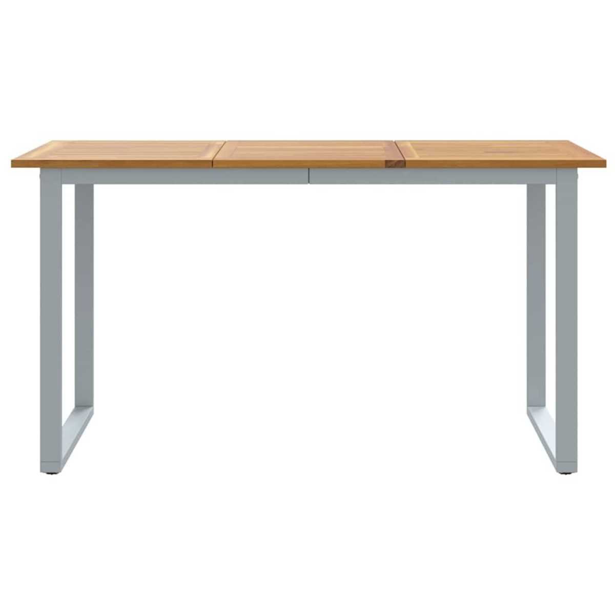 vidaXL Τραπέζι Κήπου Γκρι 140 x 80 x 75 cm Στερεό Ξύλο Ακακίας
