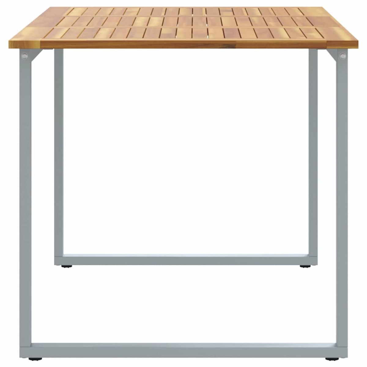 vidaXL Τραπέζι Κήπου Γκρι 140 x 80 x 75 cm Στερεό Ξύλο Ακακίας
