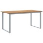vidaXL Τραπέζι Κήπου Γκρι 160 x 80 x 75 cm Στερεό Ξύλο Ακακίας