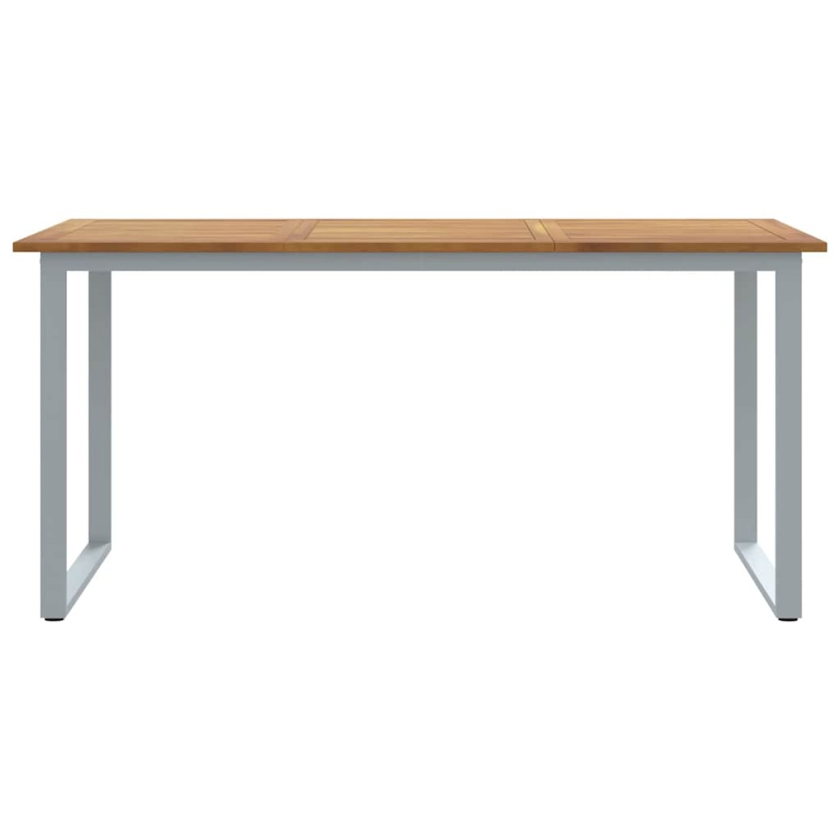 vidaXL Τραπέζι Κήπου Γκρι 160 x 80 x 75 cm Στερεό Ξύλο Ακακίας
