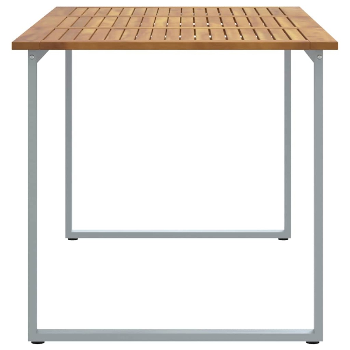 vidaXL Τραπέζι Κήπου Γκρι 160 x 80 x 75 cm Στερεό Ξύλο Ακακίας