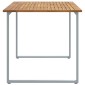 vidaXL Τραπέζι Κήπου Γκρι 160 x 80 x 75 cm Στερεό Ξύλο Ακακίας
