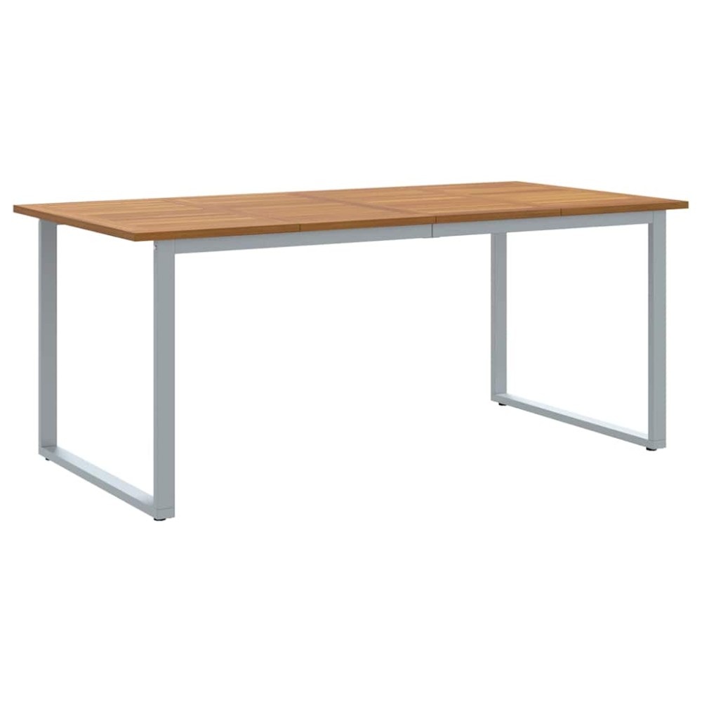 vidaXL Τραπέζι Κήπου Γκρι 180 x 90 x 75 cm Στερεό Ξύλο Ακακίας