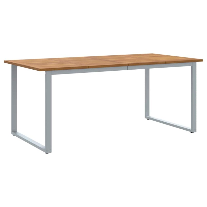 vidaXL Τραπέζι Κήπου Γκρι 180 x 90 x 75 cm Στερεό Ξύλο Ακακίας