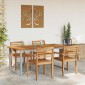 vidaXL Τραπέζι Κήπου Γκρι 180 x 90 x 75 cm Στερεό Ξύλο Ακακίας