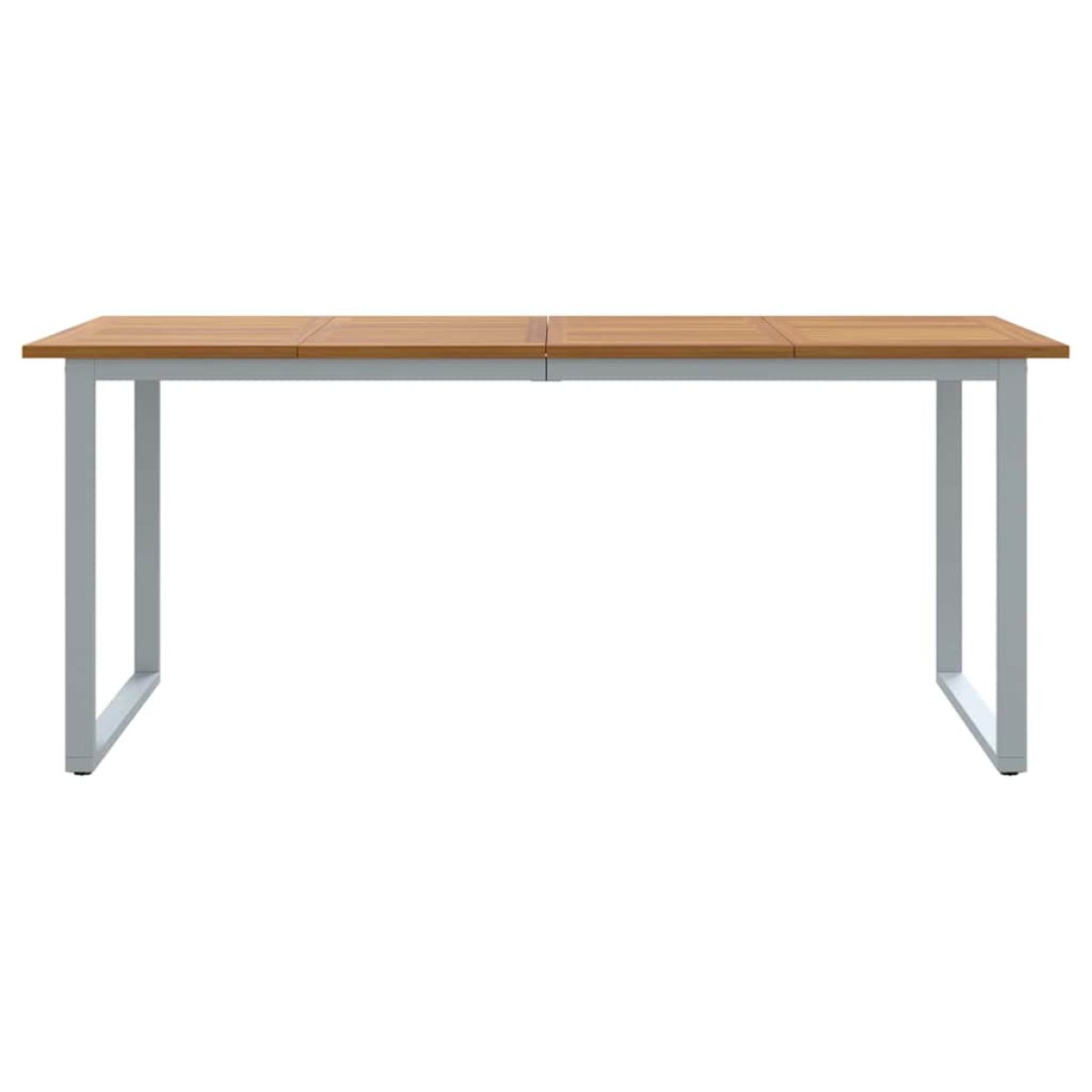 vidaXL Τραπέζι Κήπου Γκρι 180 x 90 x 75 cm Στερεό Ξύλο Ακακίας