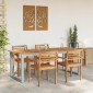 vidaXL Τραπέζι Κήπου Γκρι 200 x 90 x 75 cm Στερεό Ξύλο Ακακίας