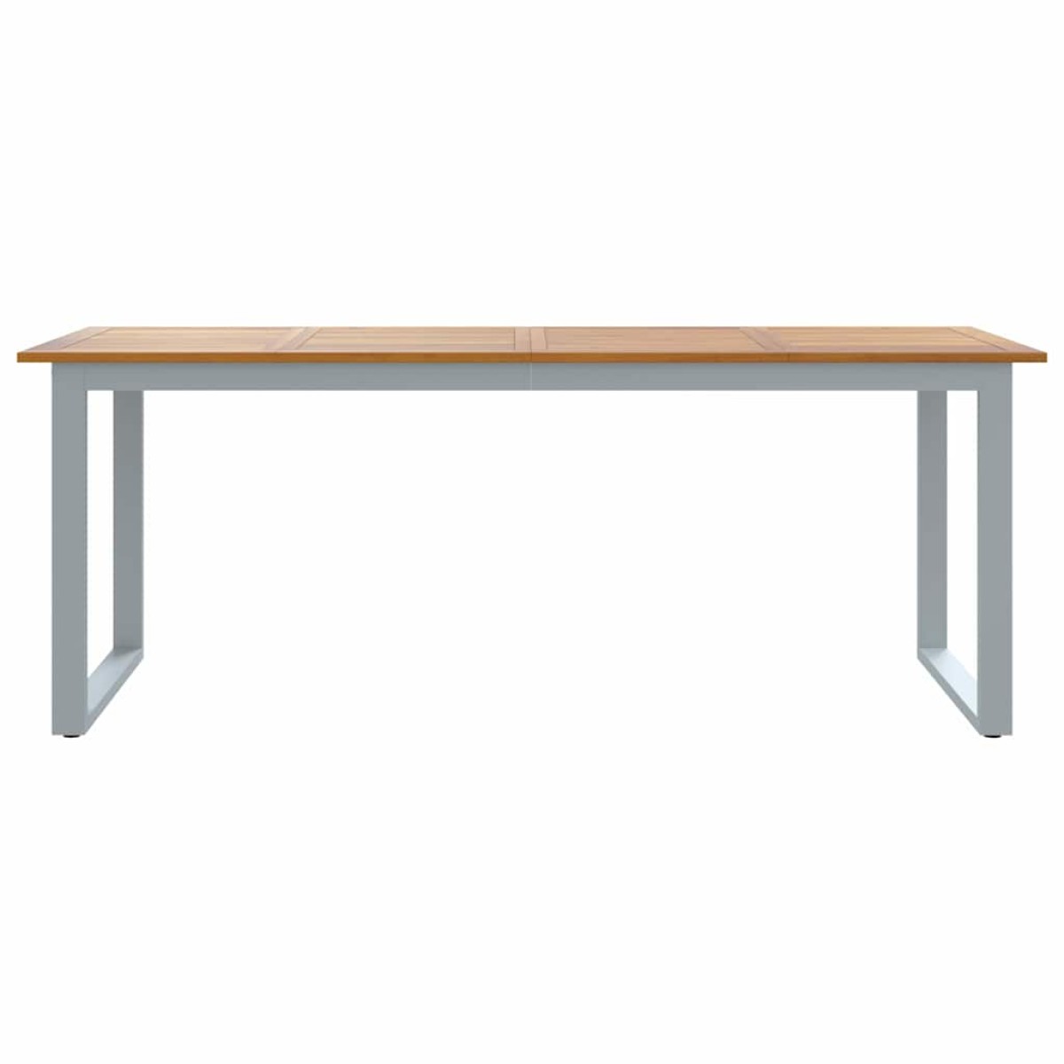 vidaXL Τραπέζι Κήπου Γκρι 200 x 90 x 75 cm Στερεό Ξύλο Ακακίας
