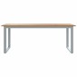vidaXL Τραπέζι Κήπου Γκρι 200 x 90 x 75 cm Στερεό Ξύλο Ακακίας