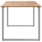 vidaXL Τραπέζι Κήπου Γκρι 200 x 90 x 75 cm Στερεό Ξύλο Ακακίας