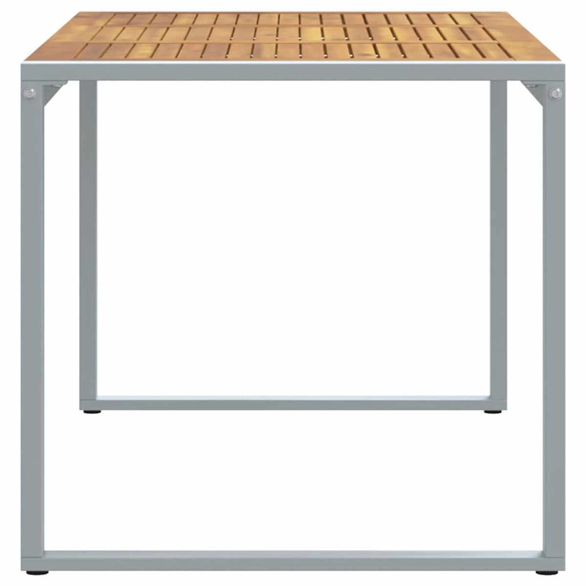 vidaXL Τραπέζι Κήπου Γκρι 140 x 80 x 75 cm Στερεό Ξύλο Ακακίας