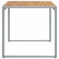 vidaXL Τραπέζι Κήπου Γκρι 140 x 80 x 75 cm Στερεό Ξύλο Ακακίας