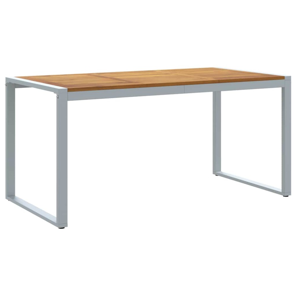 vidaXL Τραπέζι Κήπου Γκρι 160 x 80 x 75 cm Στερεό Ξύλο Ακακίας