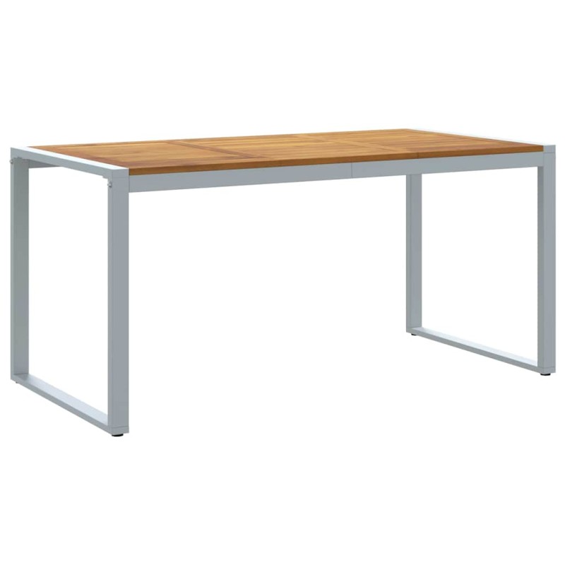 vidaXL Τραπέζι Κήπου Γκρι 160 x 80 x 75 cm Στερεό Ξύλο Ακακίας
