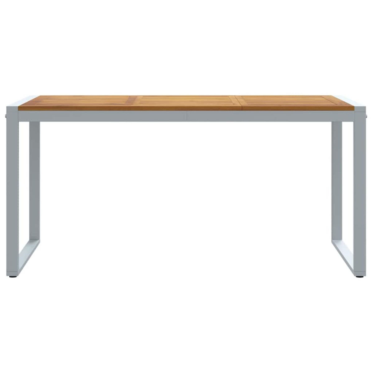 vidaXL Τραπέζι Κήπου Γκρι 160 x 80 x 75 cm Στερεό Ξύλο Ακακίας
