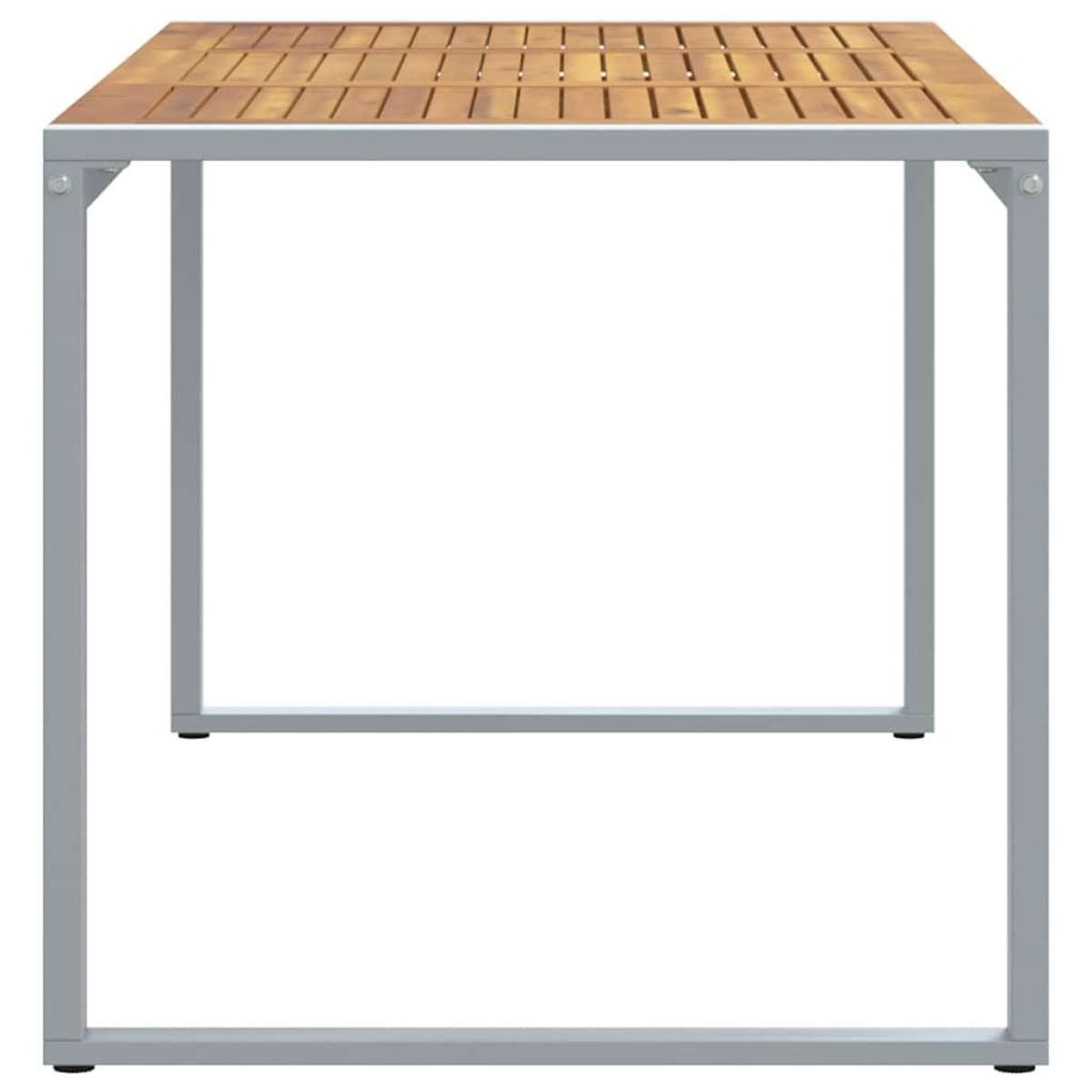 vidaXL Τραπέζι Κήπου Γκρι 160 x 80 x 75 cm Στερεό Ξύλο Ακακίας