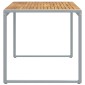 vidaXL Τραπέζι Κήπου Γκρι 160 x 80 x 75 cm Στερεό Ξύλο Ακακίας