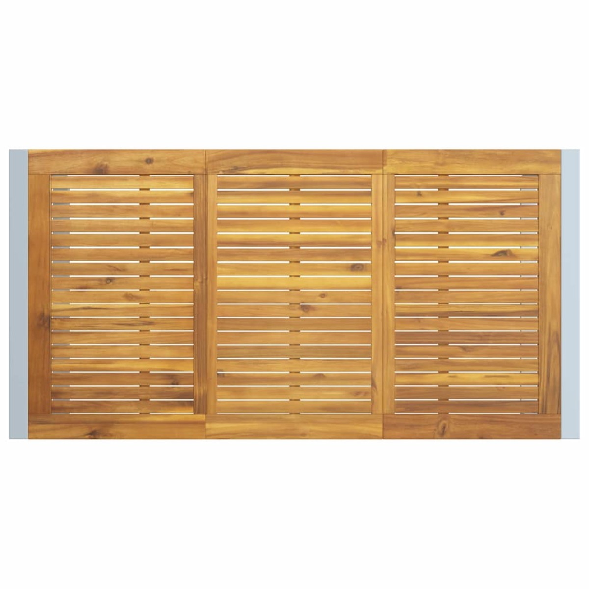 vidaXL Τραπέζι Κήπου Γκρι 160 x 80 x 75 cm Στερεό Ξύλο Ακακίας