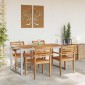 vidaXL Τραπέζι Κήπου Γκρι 160 x 80 x 75 cm Στερεό Ξύλο Ακακίας