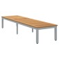 vidaXL Ξαπλώστρα Γκρι 200 x 55 x 35 cm Στερεό Ξύλο Ακακίας