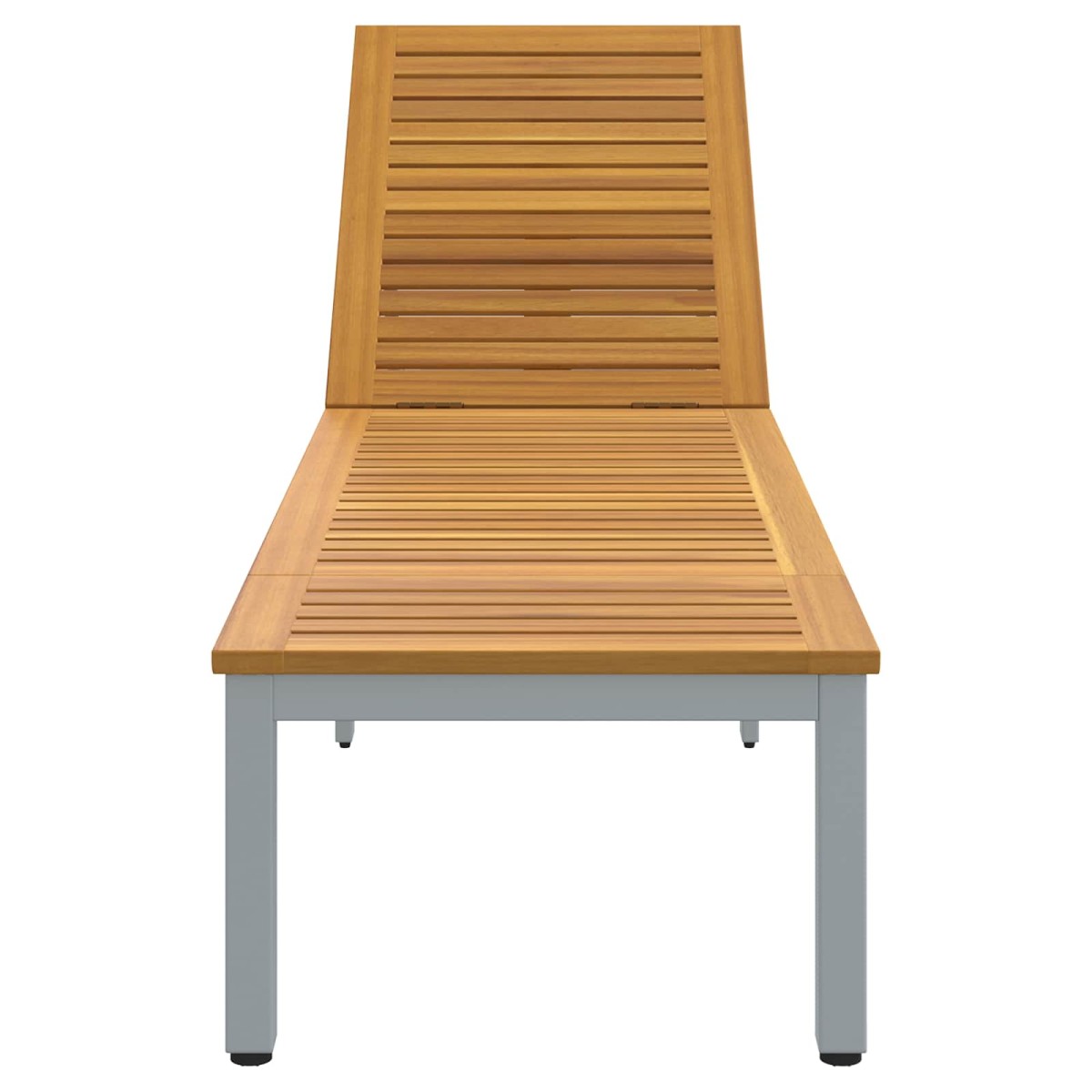 vidaXL Ξαπλώστρα Γκρι 200 x 55 x 35 cm Στερεό Ξύλο Ακακίας