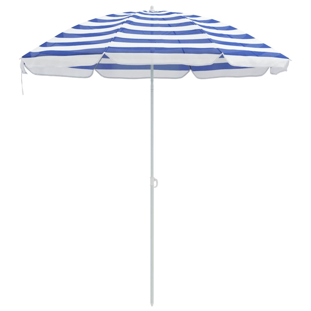 vidaXL Ομπρέλα Κήπου 240 cm 170T πολυεστέρας Μπλε και άσπρο