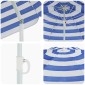 vidaXL Ομπρέλα Κήπου 240 cm 170T πολυεστέρας Μπλε και άσπρο