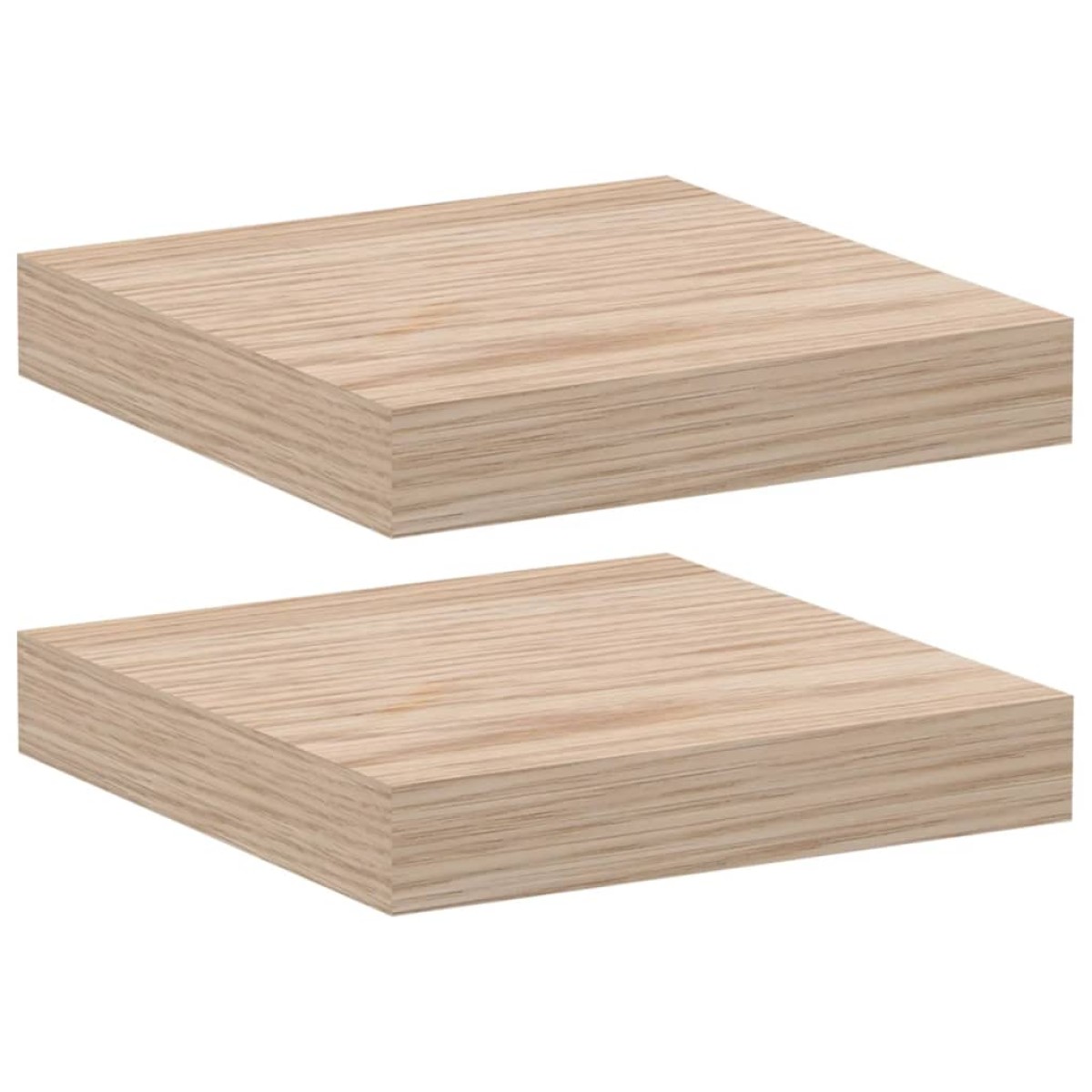 vidaXL Ράφια Τοίχου 2 τεμ. 23x23,5x4 εκ. Επεξεργασμένο Ξύλο