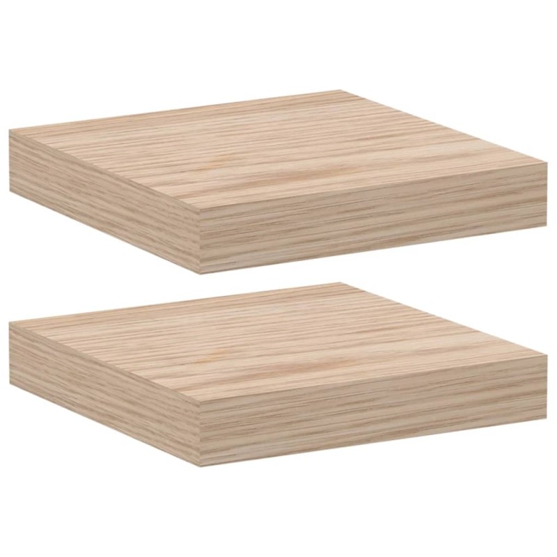 vidaXL Ράφια Τοίχου 2 τεμ. 23x23,5x4 εκ. Επεξεργασμένο Ξύλο