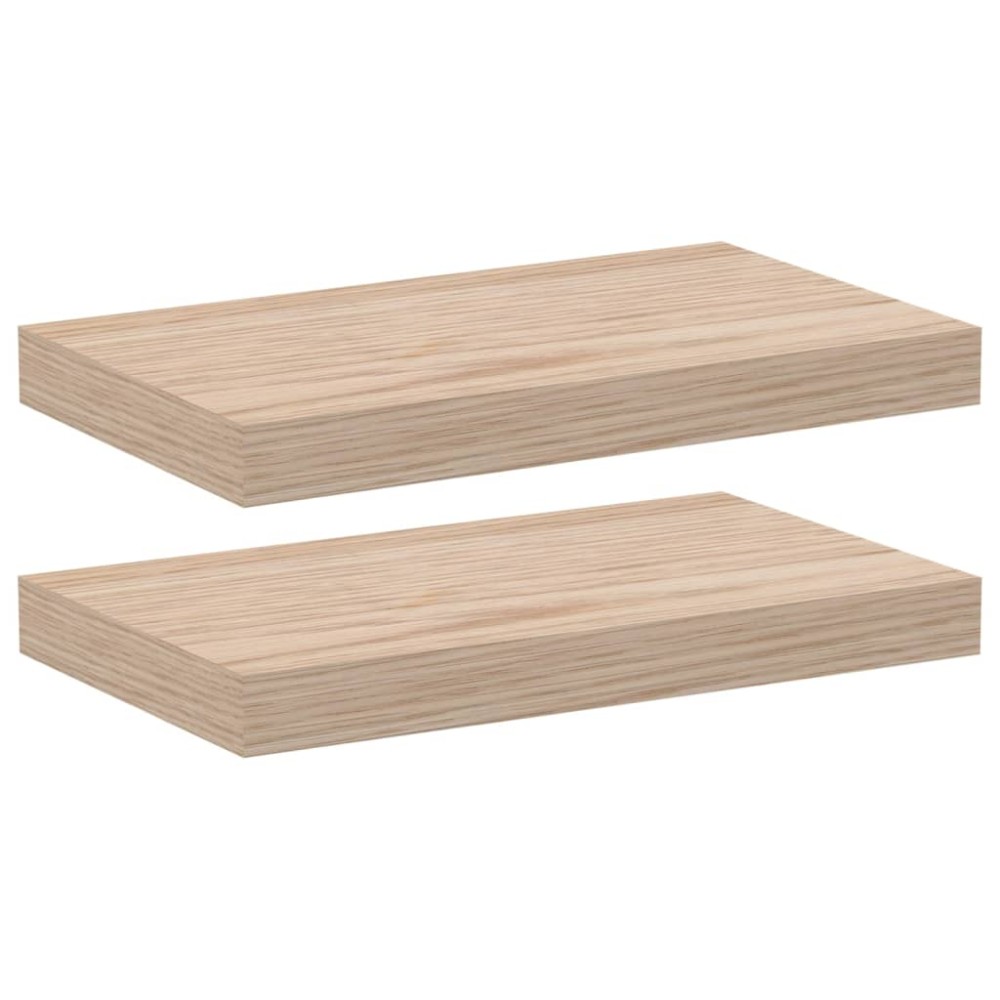 vidaXL Ράφια Τοίχου 2 τεμ. 40x23,5x4 εκ. Επεξεργασμένο Ξύλο