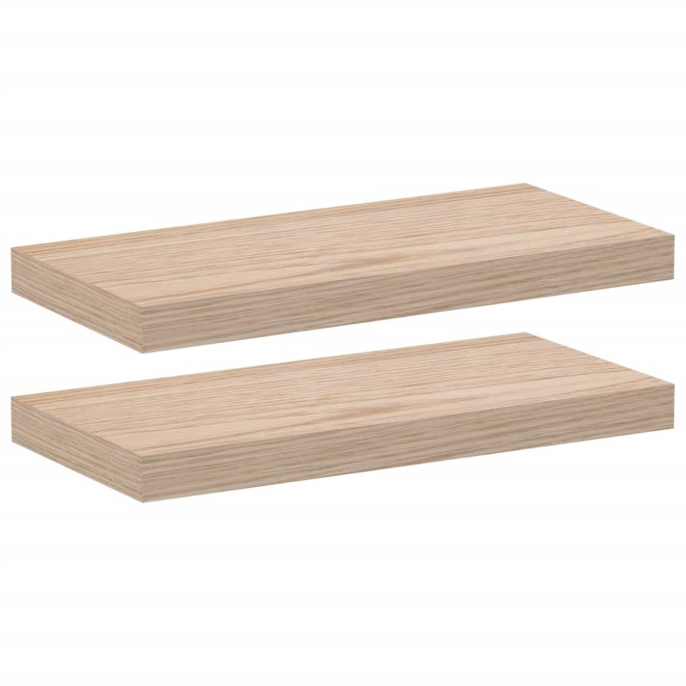 vidaXL Ράφια Τοίχου 2 τεμ. 50x23,5x4 εκ. Επεξεργασμένο Ξύλο