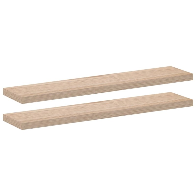 vidaXL Ράφια Τοίχου 2 τεμ. 110x23,5x4 εκ. Επεξεργασμένο Ξύλο
