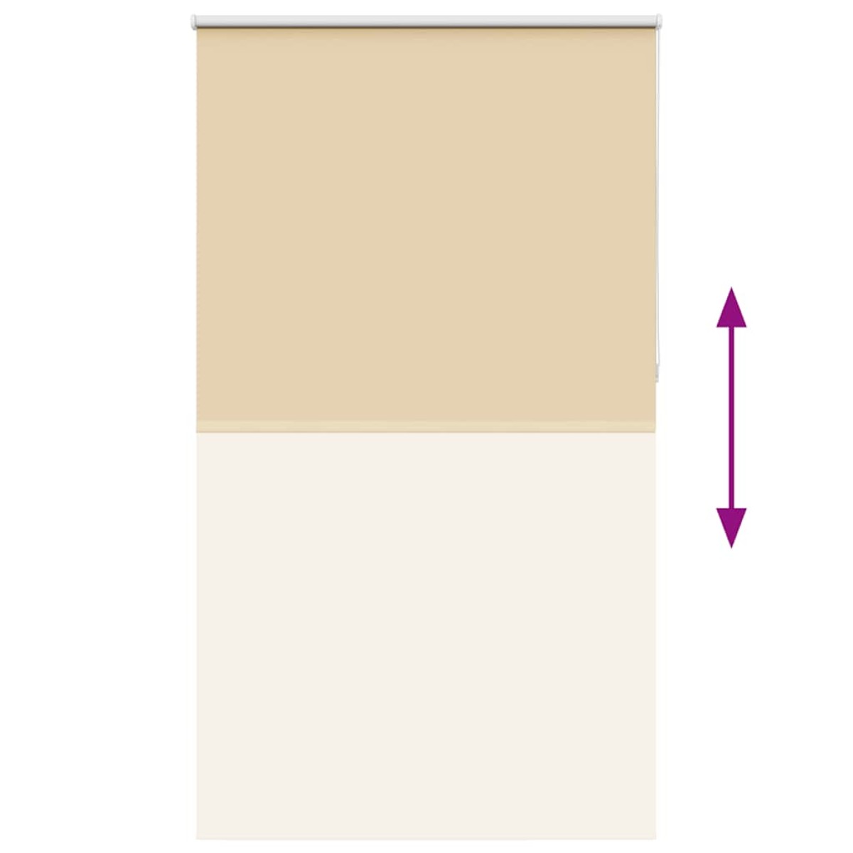 vidaXL Roller Blind Blackout Μπεζ 140x210 cm Πλάτος υφάσματος 136,6cm