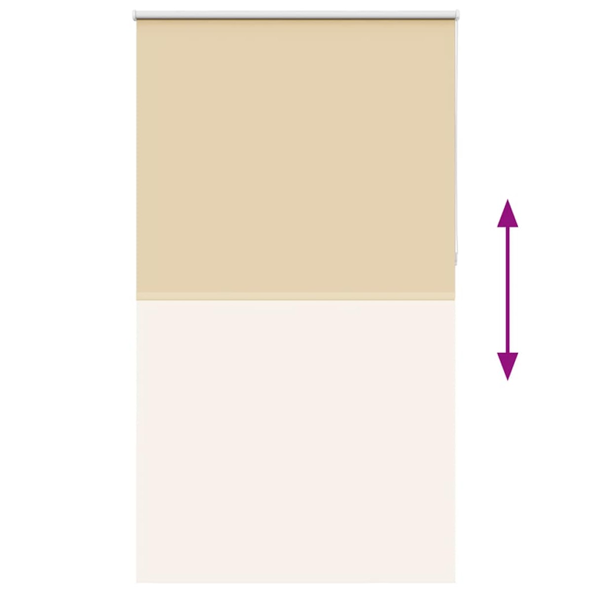 vidaXL Roller Blind Blackout Μπεζ 140x230 cm Πλάτος υφάσματος 136,6cm