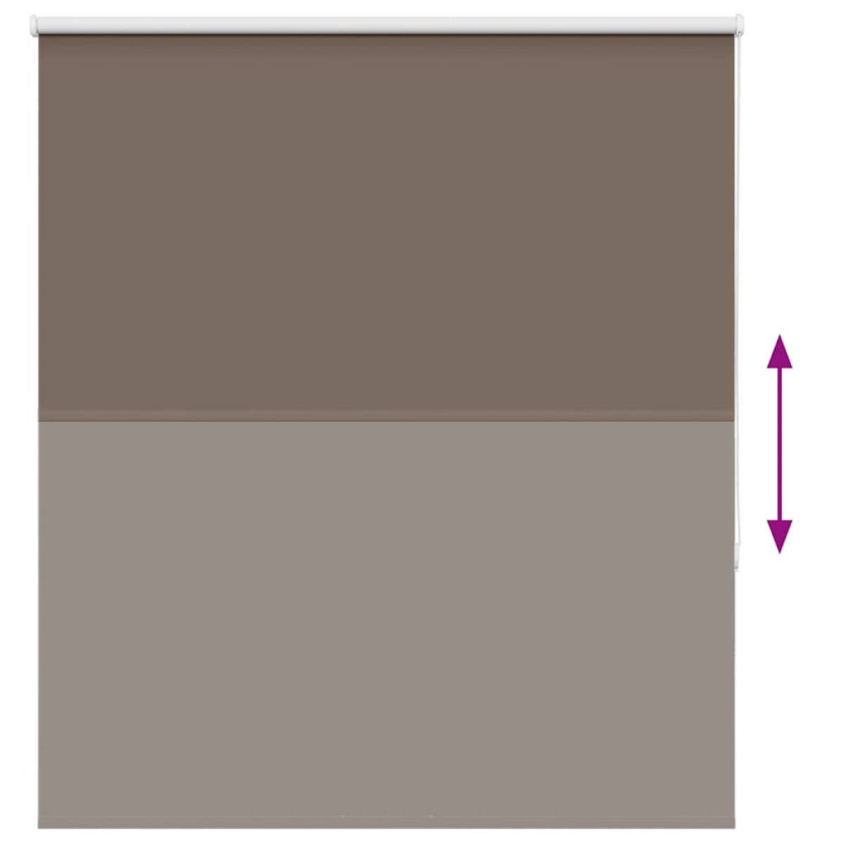 vidaXL Ρολέρ Μπλακάουτ Coffee 125x130 εκ. Πλάτος υφάσματος 121,6 εκ.