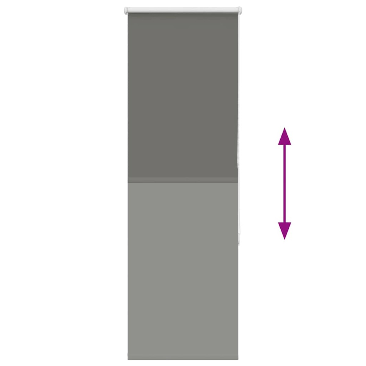 vidaXL Ρολέρ Μπλακάουτ γκρί 40x130 cm Πλάτος υφάσματος 35,7 cm